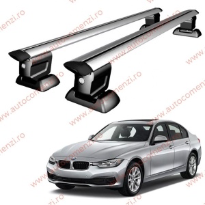 Set bare portbagaj BMW Seria 3 F30 2011-2018 Sedan - Wingbar - cu cheie antifurt / Aluminiu