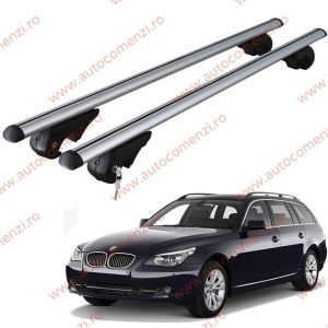 Set bare portbagaj BMW Seria 5 E61 2003-2010 Combi - cu cheie antifurt / Aluminiu - 120 cm