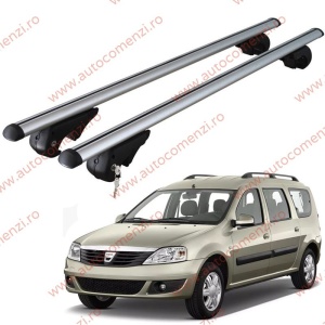 Set bare portbagaj DACIA Logan MCV I 2006-2012 - cu cheie antifurt / Aluminiu - 120 cm