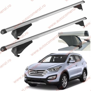 Set bare portbagaj HYUNDAI Santa Fe III 2012-2018 - Aluminiu / cu cheie antifurt