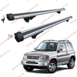 Set bare portbagaj MITSUBISHI Pajero Pinin 1998-2007 - Aluminiu / cu cheie antifurt - 120 cm
