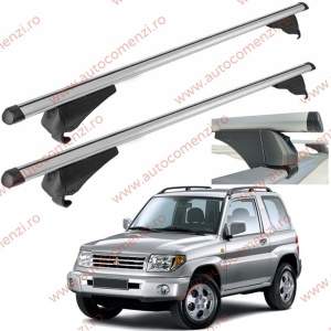 Set bare portbagaj MITSUBISHI Pajero Pinin 1998-2007 - ALUMINIU / cu cheie antifurt