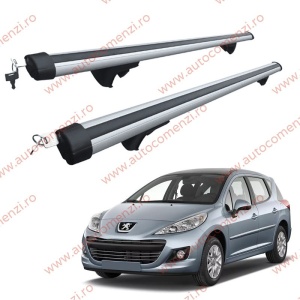 Set bare portbagaj PEUGEOT 207 2006-2014 Combi - Aluminiu / cu cheie antifurt - 120 cm
