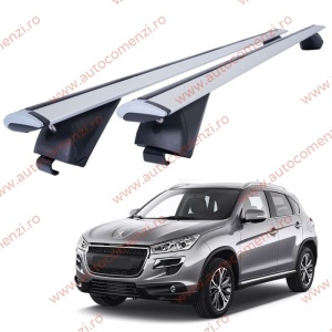 Set bare portbagaj PEUGEOT 4008 2012-2017 - Wingbar - Aluminiu / cu cheie antifurt