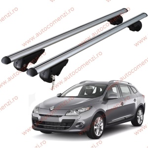 Set bare portbagaj RENAULT Megane III 2008-2016 Combi - cu cheie antifurt / Aluminiu - 120 cm
