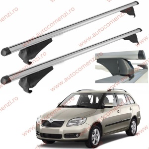 Set bare portbagaj SKODA Fabia II 2007-2014 Combi - Aluminiu / cu cheie antifurt