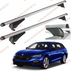 Set bare portbagaj SKODA Octavia IV 2019-prezent Combi - Aluminiu / cu cheie antifurt