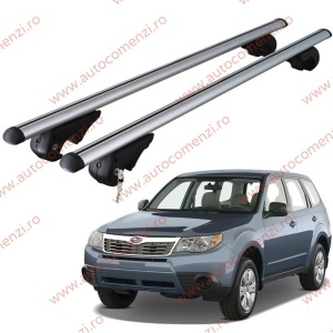 Set bare portbagaj SUBARU Forester III (SH) 2009-2013 - ALUMINIU / cu cheie antifurt - 135 cm - PREMIUM