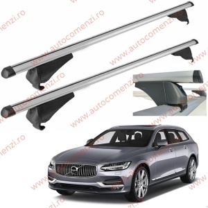 Set bare portbagaj VOLVO V90 2016-2020 Pre-Facelift - Aluminiu / cu cheie antifurt