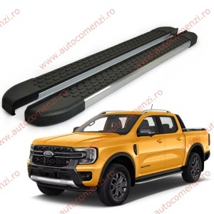 Set praguri FORD Ranger T6 II 2022-prezent (praguri + kit montaj)