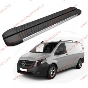 Set praguri MERCEDES Vito III (W447) 2014-prezent - varianta EXTRA LUNG (praguri + kit montaj)