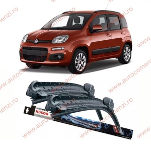 Set stergatoare parbriz FIAT Panda III 2011-prezent (sofer + pasager) BOSCH