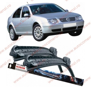 Set stergatoare parbriz VW Bora 1999-2006 (sofer + pasager) BOSCH