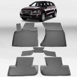 Covoare AUDI Q5 I (8R) 2008-2017 - tip tavita - 100% cauciuc - SEINTEX