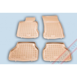 Covoare cauciuc BMW Seria 5 E60 / E61 2003-2010 - tip tavita - bej - REZAW PLAST