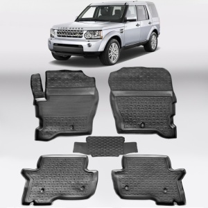 Covoare LAND ROVER Discovery 4 (LR4) 2009-2016 - tip tavita - 100% cauciuc - SEINTEX