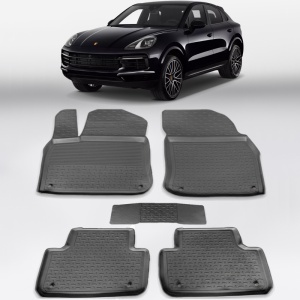 Covoare PORSCHE Cayenne III 2018-prezent - tip tavita - 100% cauciuc - SEINTEX