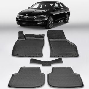 Covoare SKODA Octavia IV 2019-prezent - tip tavita - 100% cauciuc - SEINTEX