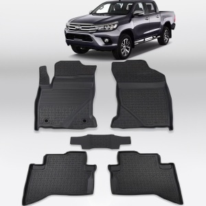 Covoare TOYOTA Hilux VIII 2015-2025 - tip tavita - 100% cauciuc - SEINTEX