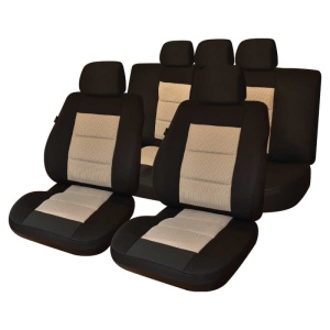 Huse scaune auto compatibile DACIA Sandero II 2012-2020 PREMIUM LUX (Negru UMB3)