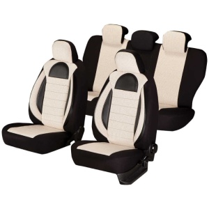 Huse scaune auto compatibile OPEL Astra G 1998-2009 / Racing Bej (44489)