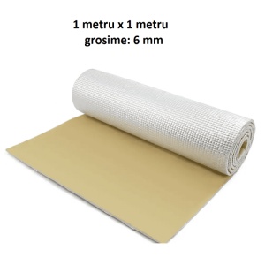 Material insonorizant aluminiu 6 mm / 1 metru x 1 metru
