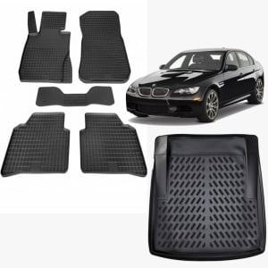 Pachet Tavita Portbagaj + Covoare BMW Seria 3 E90 2004-2011 Sedan/Berlina