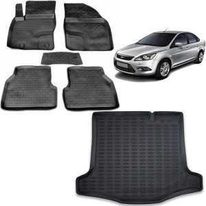 Pachet Tavita Portbagaj + Covoare FORD Focus II 2004-2010 Sedan/Berlina