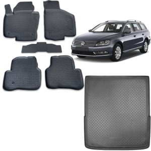Pachet Tavita Portbagaj + Covoare VW Passat B7 2010-2015 Combi / Break