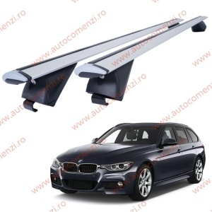 Set bare portbagaj BMW Seria 3 F31 2011-2018 Combi - Wingbar - Aluminiu / cu cheie antifurt