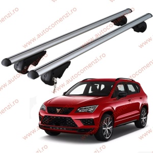 Set bare portbagaj CUPRA Ateca 2016-prezent - cu cheie antifurt / Aluminiu - 120 cm