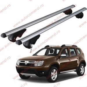 Set bare portbagaj DACIA Duster I 2010-2013 Pre-Facelift (bara subtire ) - cu cheie antifurt / Aluminiu - 120 cm