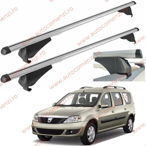 Set bare portbagaj DACIA Logan MCV I 2006-2012 - Aluminiu / cu cheie antifurt