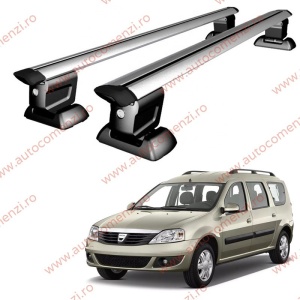 Set bare portbagaj DACIA Logan MCV I 2006-2012 - Wingbar - cu cheie antifurt / Aluminiu