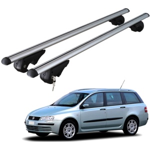 Set bare portbagaj FIAT Stilo 2001-2007 Combi - ALUMINIU / cu cheie antifurt - 135 cm - PREMIUM