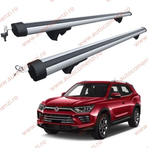Set bare portbagaj KGM Korando IV (C300) 2019-prezent - Aluminiu / cu cheie antifurt - 120 cm