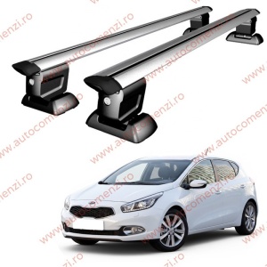 Set bare portbagaj KIA Cee'd II 2012-2018 Hatchback - Wingbar - cu cheie antifurt / Aluminiu