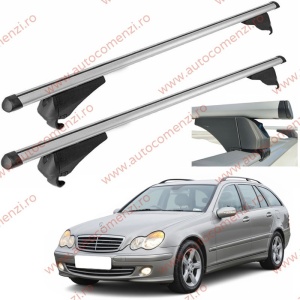 Set bare portbagaj MERCEDES Clasa C W203 2000-2007 Combi - Aluminiu / cu cheie antifurt