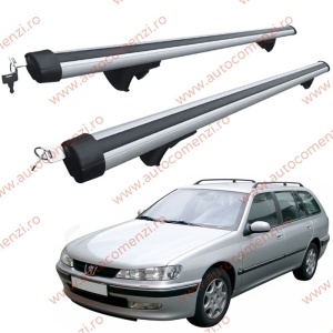 Set bare portbagaj PEUGEOT 406 1995-2007 Combi - Aluminiu / cu cheie antifurt - 120 cm