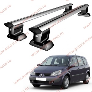 Set bare portbagaj RENAULT Scenic II 2003-2009 - Wingbar - cu cheie antifurt / Aluminiu