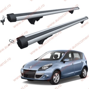 Set bare portbagaj RENAULT Scenic III 2009-2016 - Aluminiu / cu cheie antifurt - 120 cm