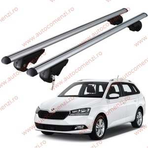 Set bare portbagaj SKODA Fabia III 2014-2021 Combi - cu cheie antifurt / Aluminiu - 120 cm