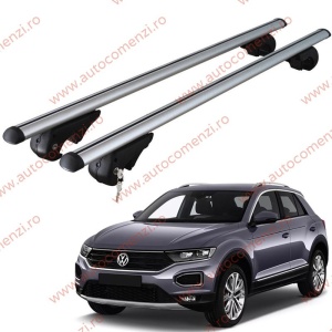 Set bare portbagaj VW T-Roc 2017-prezent - cu cheie antifurt / Aluminiu - 120 cm