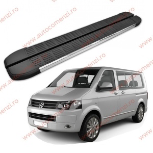 Set praguri VW T5 2003-2016 - varianta lunga (praguri + kit montaj)