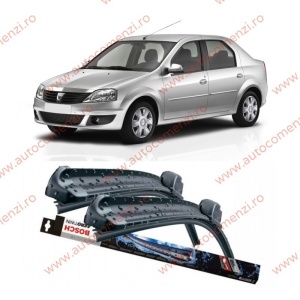 Set stergatoare parbriz DACIA Logan I 2004-2012 Sedan / Berlina (sofer + pasager) BOSCH