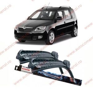 Set stergatoare parbriz SKODA Roomster 2006-2015 (sofer + pasager) BOSCH