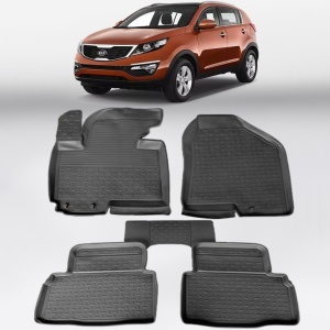 Covoare KIA Sportage III 2010-2015 - tip tavita - 100% cauciuc - SEINTEX