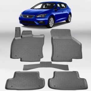 Covoare SEAT Leon III (5F) 2012-2020 - tip tavita - 100% cauciuc - SEINTEX