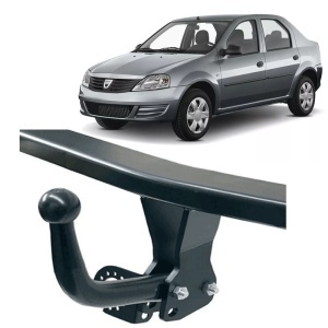 DACIA Logan I 2004-2012 - Kit carlig de remorcare ( Carlig + sistem cablaj dedicat) Pachet Complet