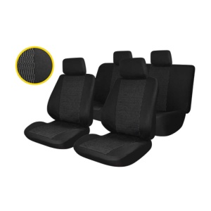 Huse scaune auto compatibile DACIA Sandero I 2008-2012 / Trafic Negru 007 (44470)